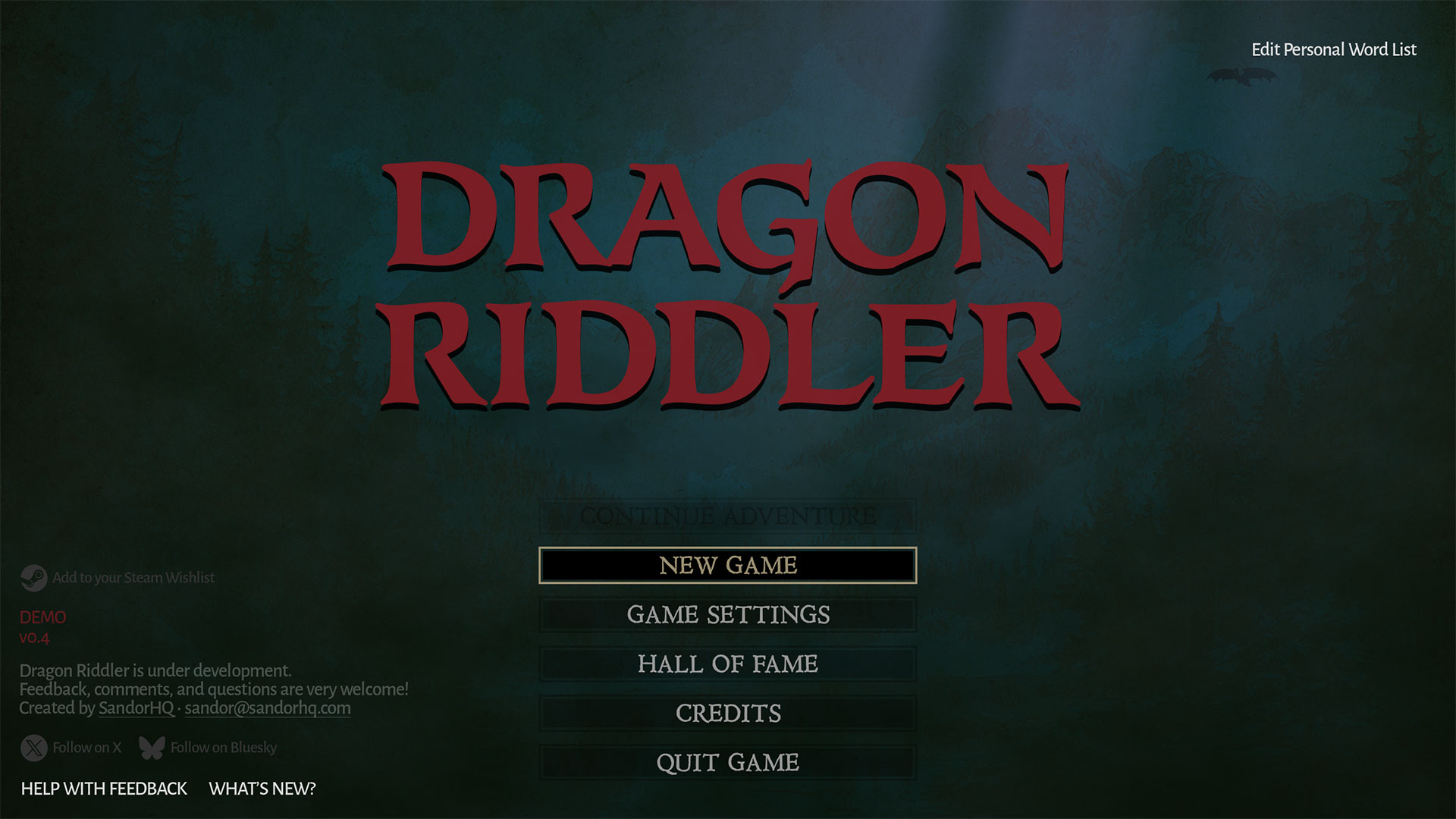 Main Menu